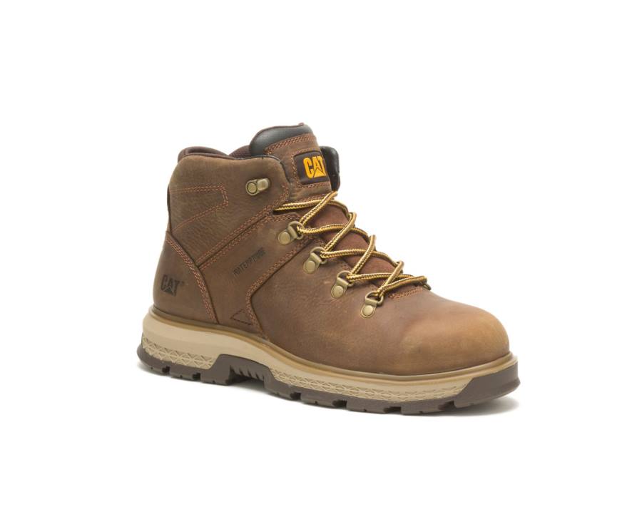 Caterpillar CAT Exposition Hiker Waterdichte Alloy Neus Werklaarzen Heren Bruin | CAT-788KO