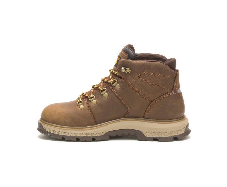 Caterpillar CAT Exposition Hiker Waterdichte Alloy Neus Werklaarzen Heren Bruin | CAT-788KO