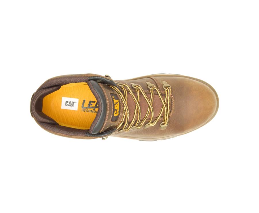 Caterpillar CAT Exposition Hiker Waterdichte Alloy Neus Werklaarzen Heren Bruin | CAT-788KO