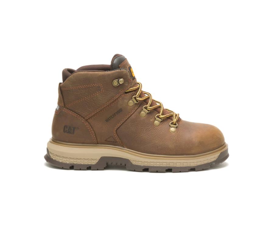 Caterpillar CAT Exposition Hiker Waterdichte Alloy Neus Werklaarzen Heren Bruin | CAT-788KO