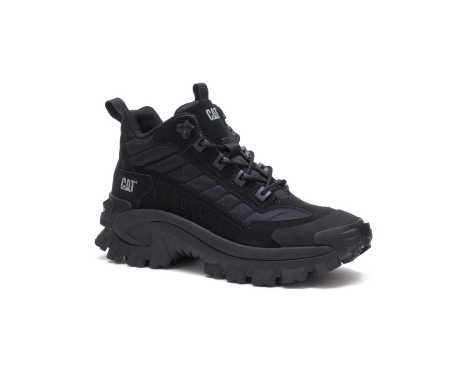 Caterpillar CAT Intruder Mid Sneakers Heren Zwart | CAT-109NO