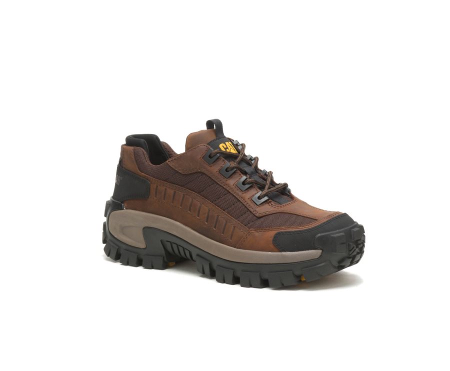 Caterpillar CAT Invader Steel Neus Werkschoenen Heren Donkerbruin | CAT-637UT