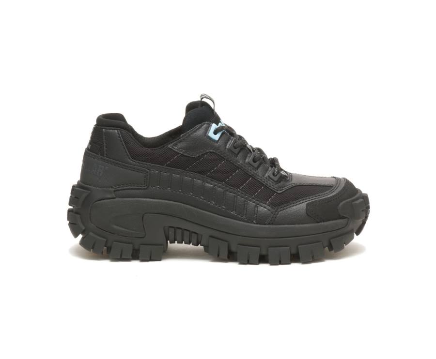 Caterpillar CAT Invader Steel Neus Werkschoenen Dames Zwart Lichtblauw | CAT-746KO