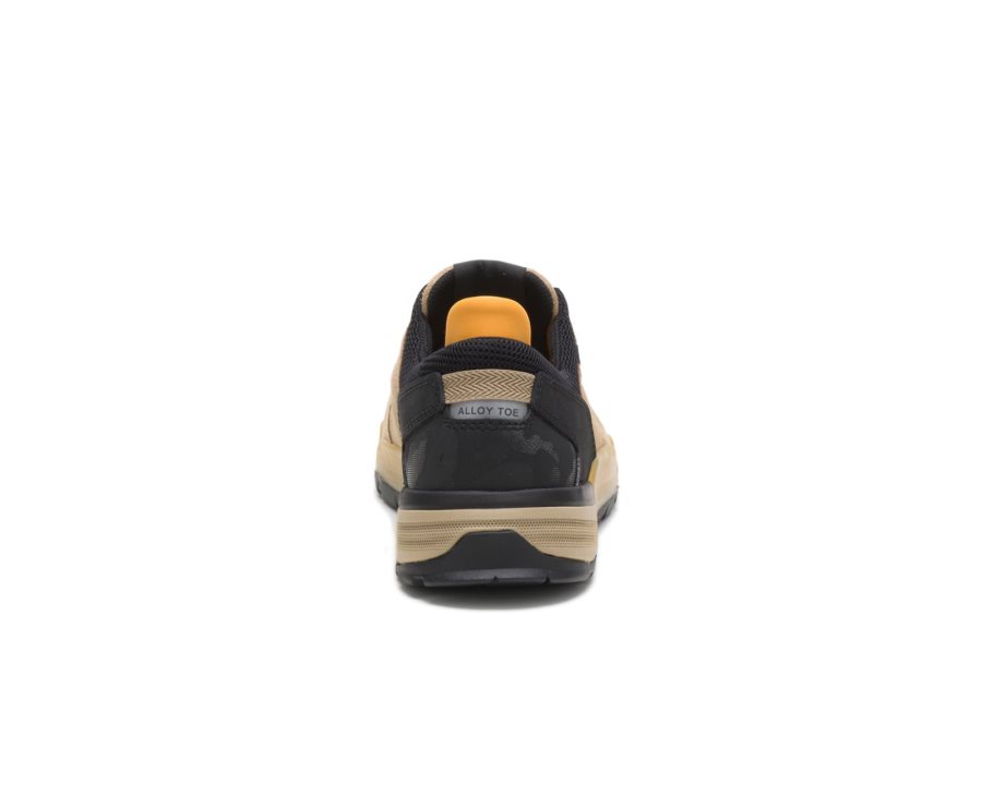 Caterpillar CAT Sprint Suede Alloy Neus Sneakers Heren Bruin Zwart | CAT-718JH