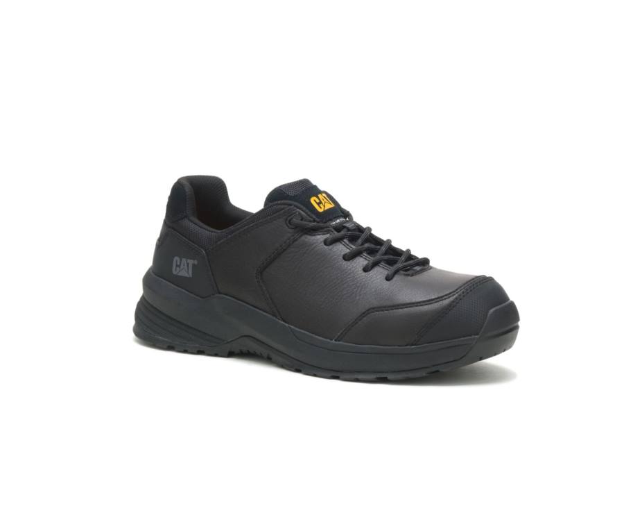 Caterpillar CAT Streamline 2.0 Leren Composite Neus Werkschoenen Heren Zwart | CAT-814KO