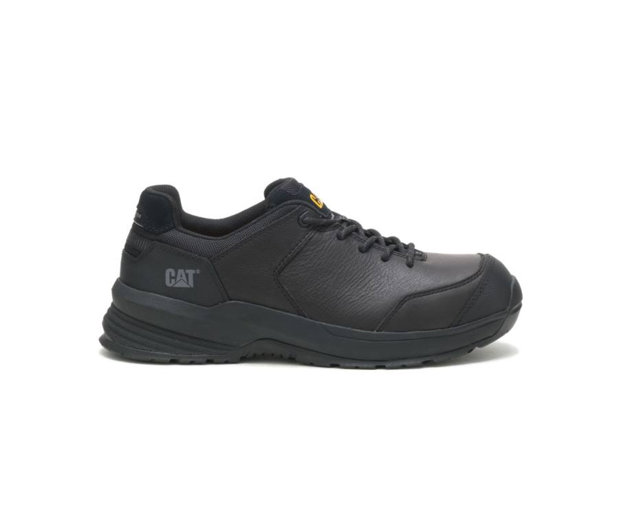 Caterpillar CAT Streamline 2.0 Leren Composite Neus Werkschoenen Heren Zwart | CAT-814KO