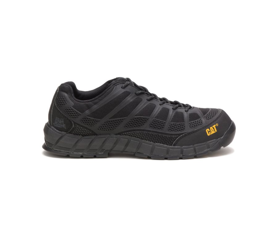 Caterpillar CAT Streamline Composite Neus Sneakers Heren Zwart Zwart | CAT-610FN