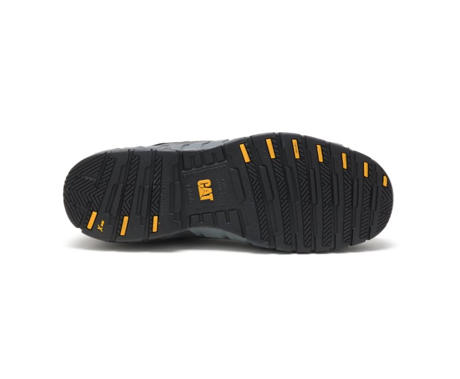 Caterpillar CAT Streamline Leren Composite Neus Sneakers Heren Zwart | CAT-093GF