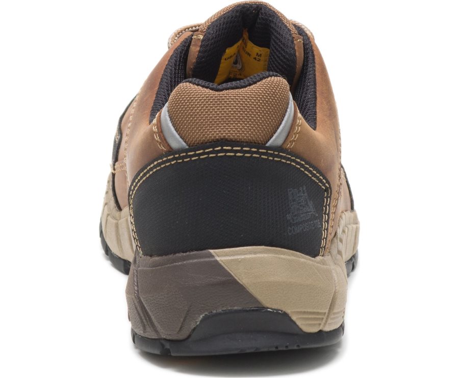 Caterpillar CAT Streamline Leren Composite Neus Sneakers Heren Bruin | CAT-105KV