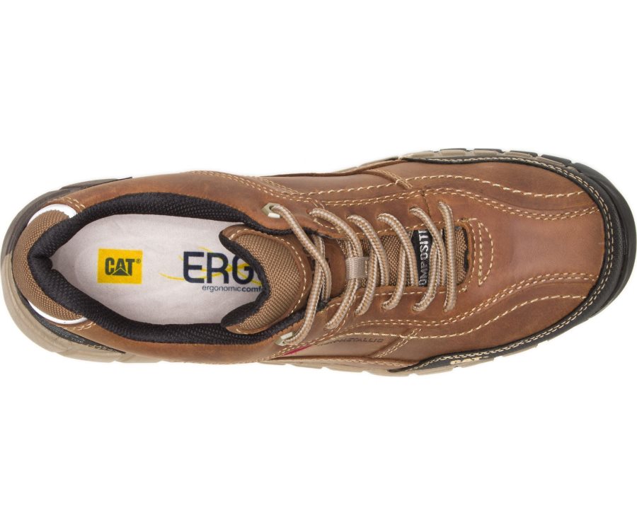 Caterpillar CAT Streamline Leren Composite Neus Sneakers Heren Bruin | CAT-105KV