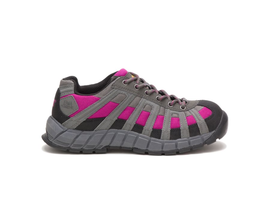 Caterpillar CAT Switch Steel Neus Werkschoenen Dames Diepgrijs Roze | CAT-935DT