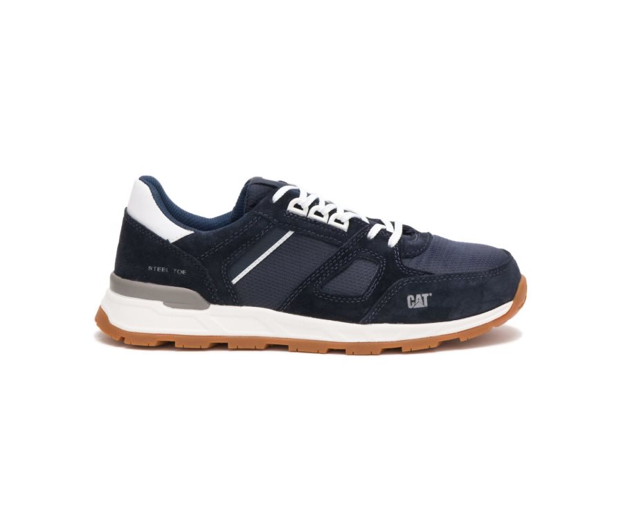 Caterpillar CAT Woodward Steel Neus Sneakers Heren Blauw | CAT-450YG